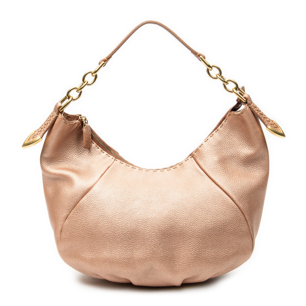 Shoulder Bag Selleria Chain Hobo Pink Selleria Leather