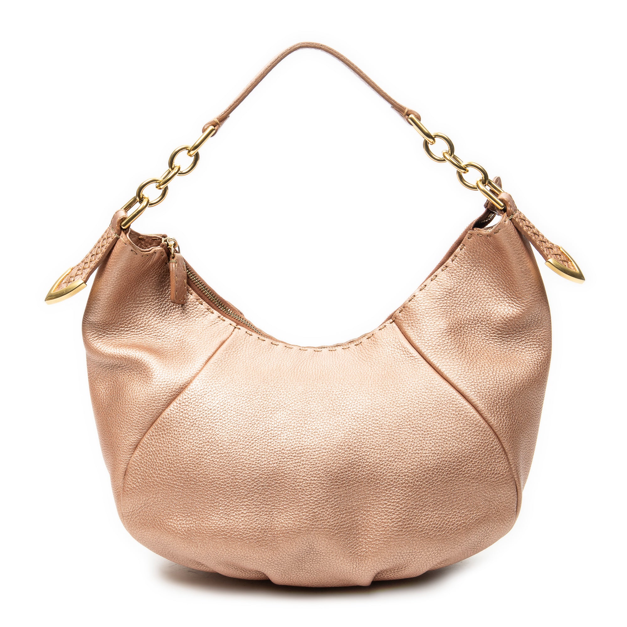 Shoulder Bag Selleria Chain Hobo Pink Selleria Leather