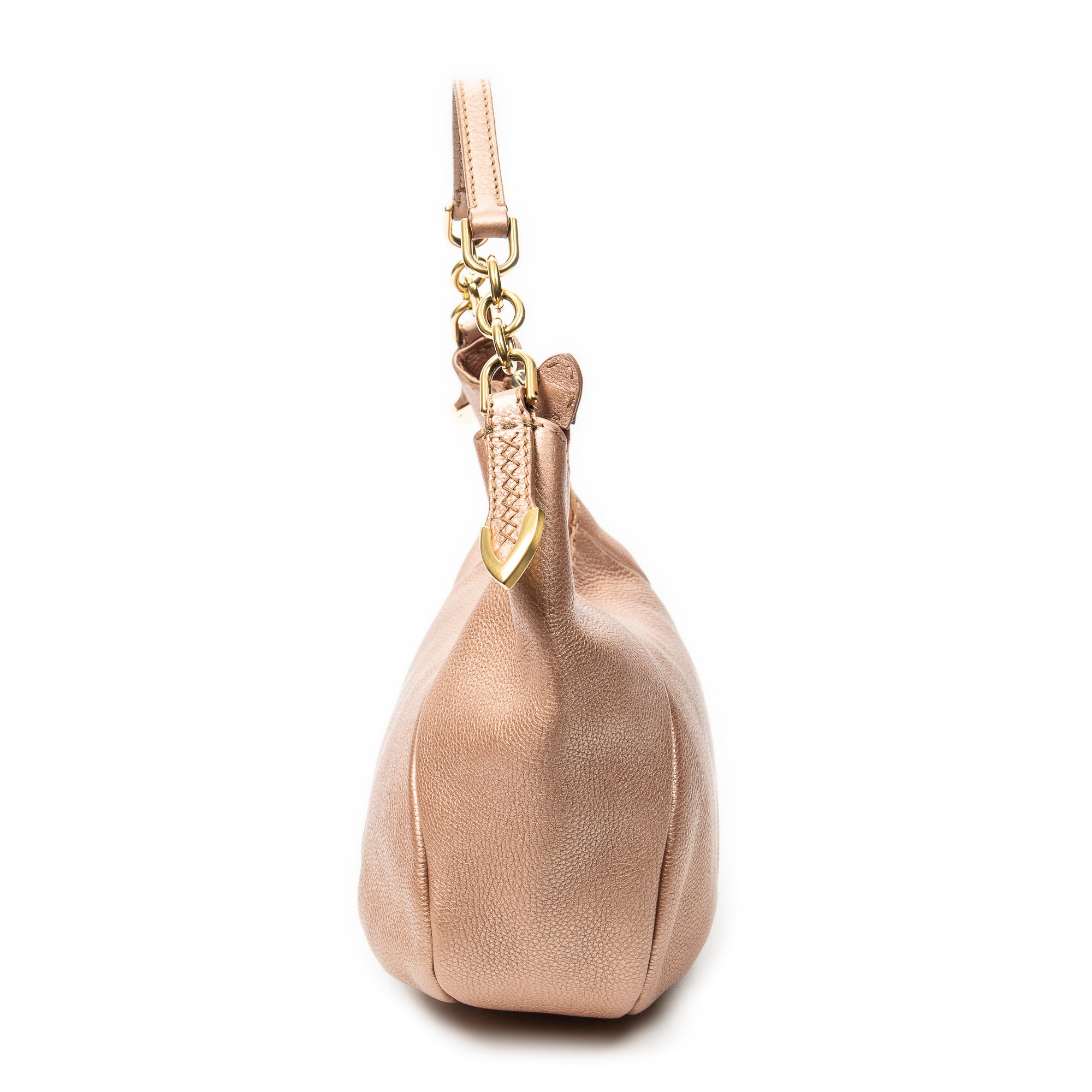 Shoulder Bag Selleria Chain Hobo Pink Selleria Leather