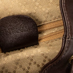 Backpack Mini Bamboo Backpack Dark Brown Calfskin Leather