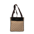 Bandolera plana pequeña Monogram Dark Brown