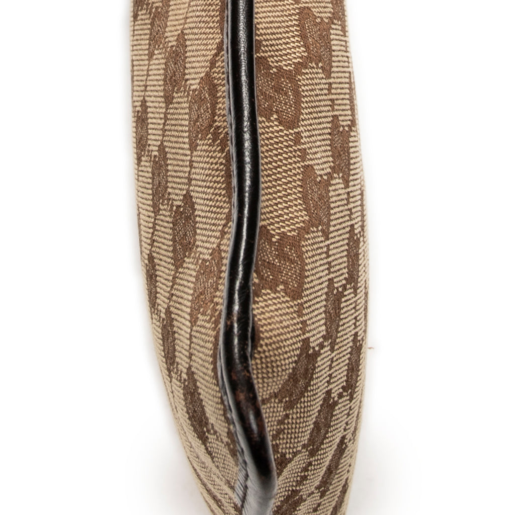 Bandolera plana pequeña Monogram Dark Brown
