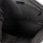 Bolso de hombro Abbey con anilla en D de piel repujada con Horsebit, negro