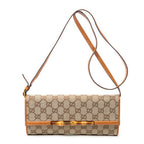 Shoulder Bag Bamboo Clutch Brown Monogrammed Canvas