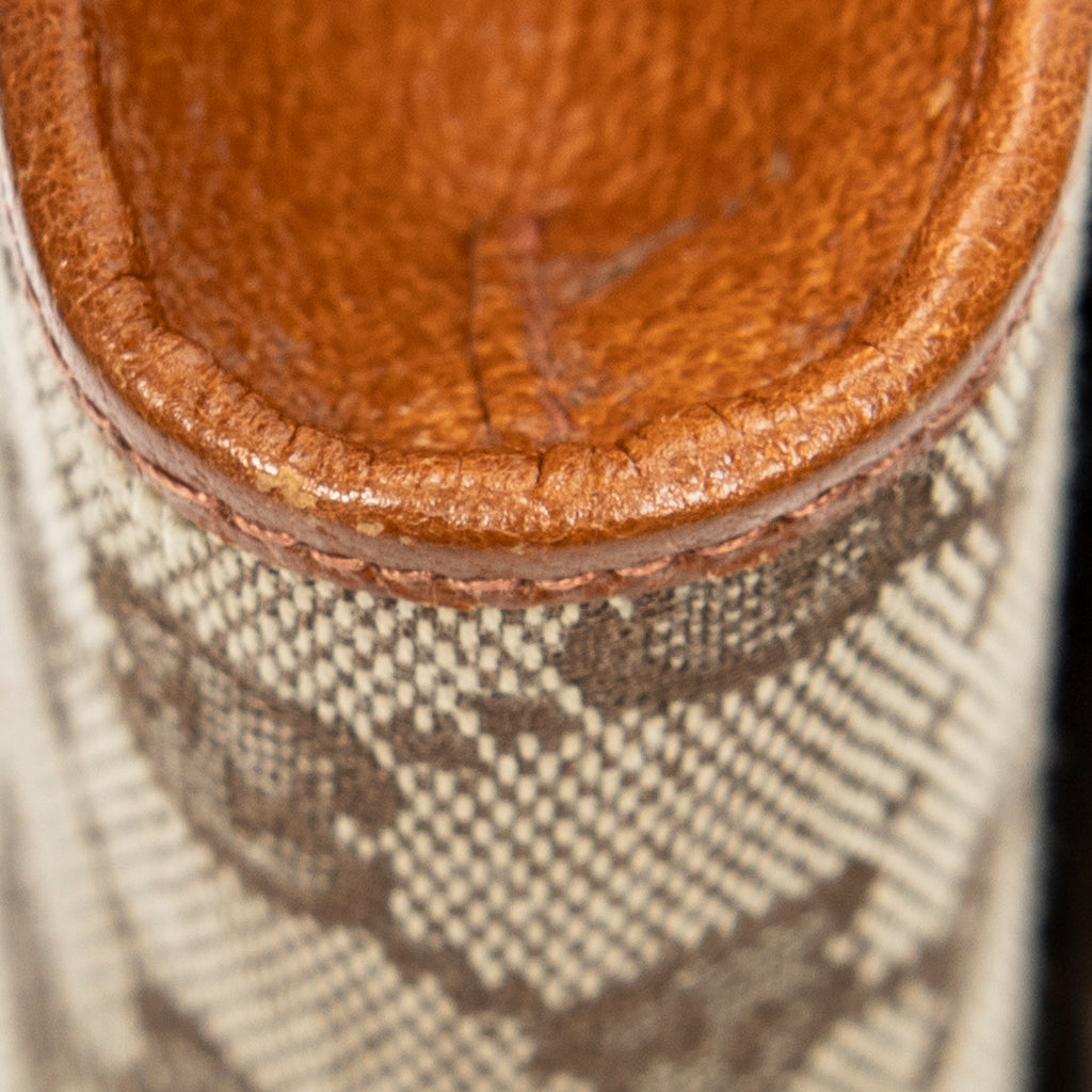Shoulder Bag Bamboo Clutch Brown Monogrammed Canvas