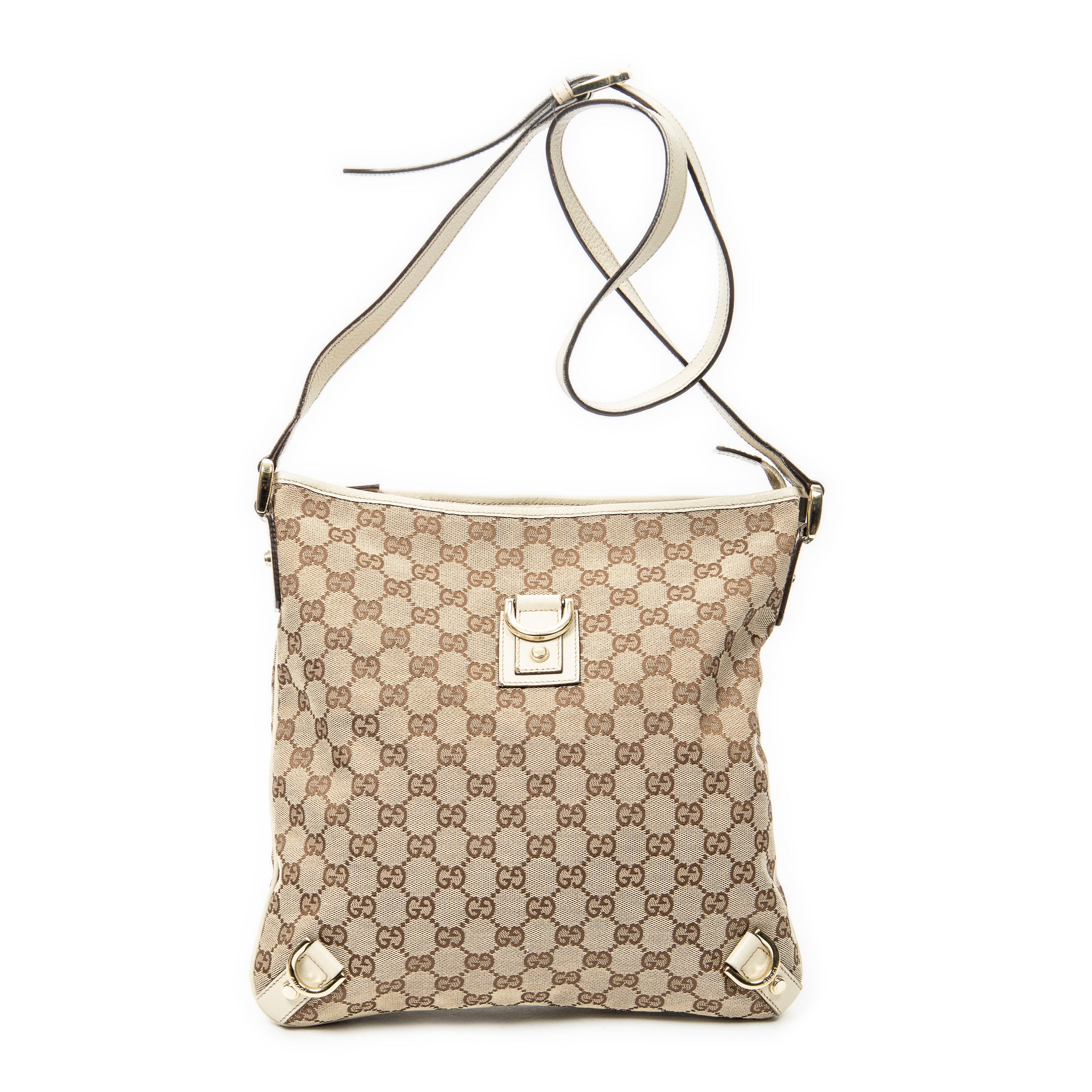 Shoulder Bag Abbey Crossbody Ivory Monogrammed Canvas