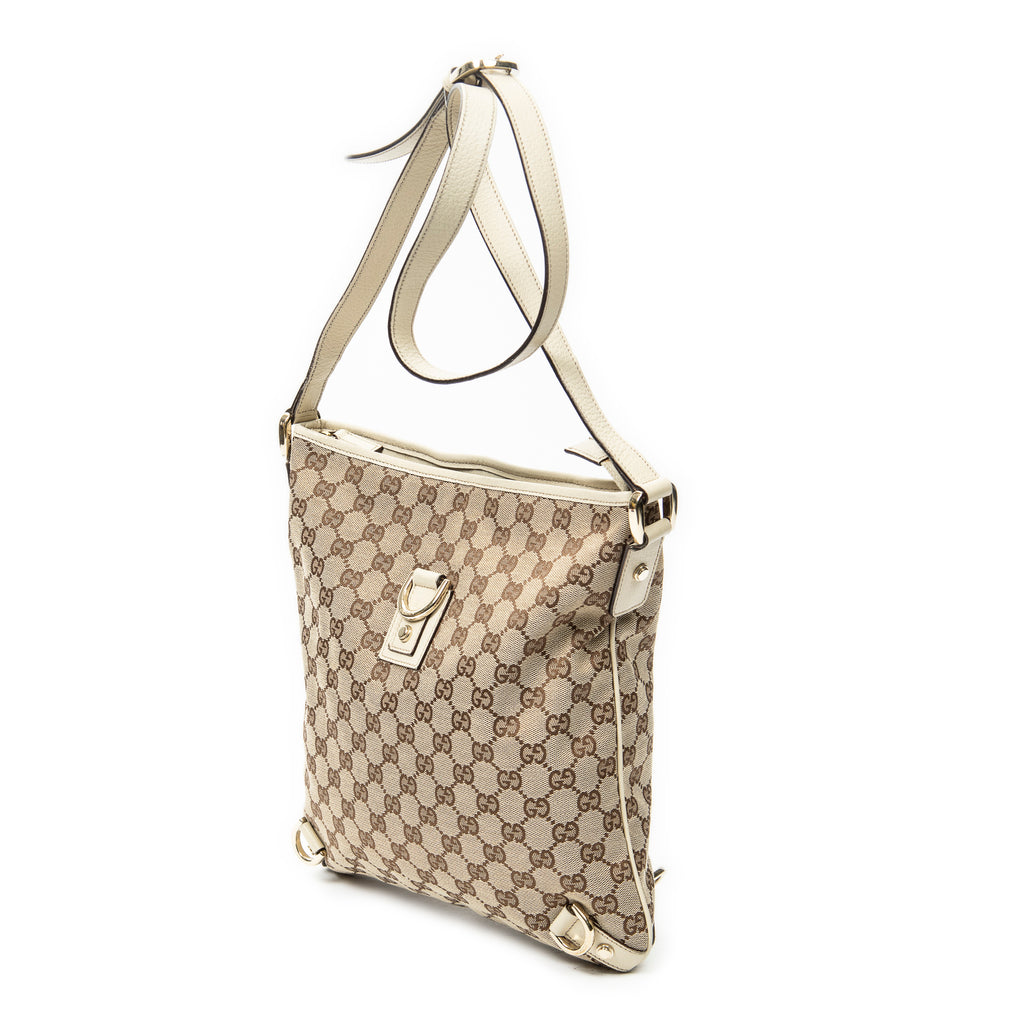 Shoulder Bag Abbey Crossbody Ivory Monogrammed Canvas