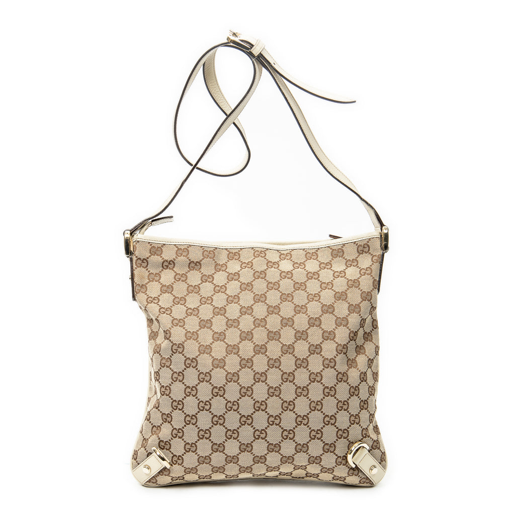 Shoulder Bag Abbey Crossbody Ivory Monogrammed Canvas