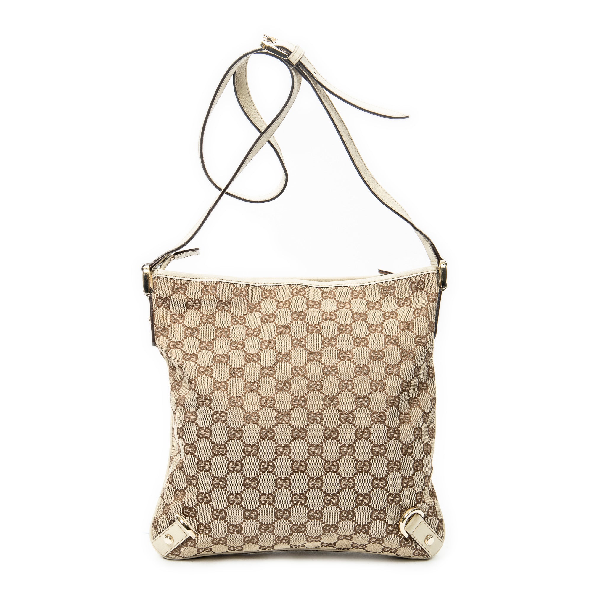 Shoulder Bag Abbey Crossbody Ivory Monogrammed Canvas