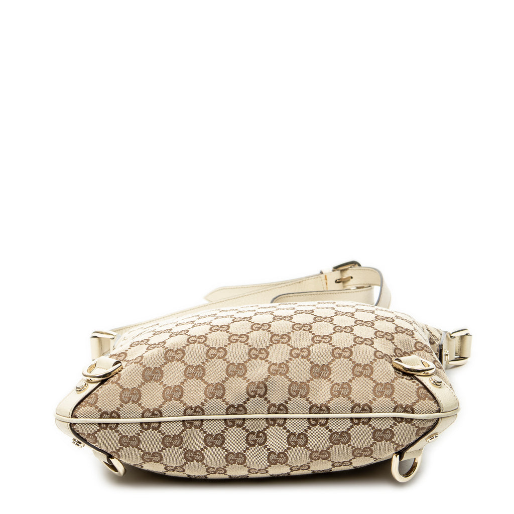 Shoulder Bag Abbey Crossbody Ivory Monogrammed Canvas