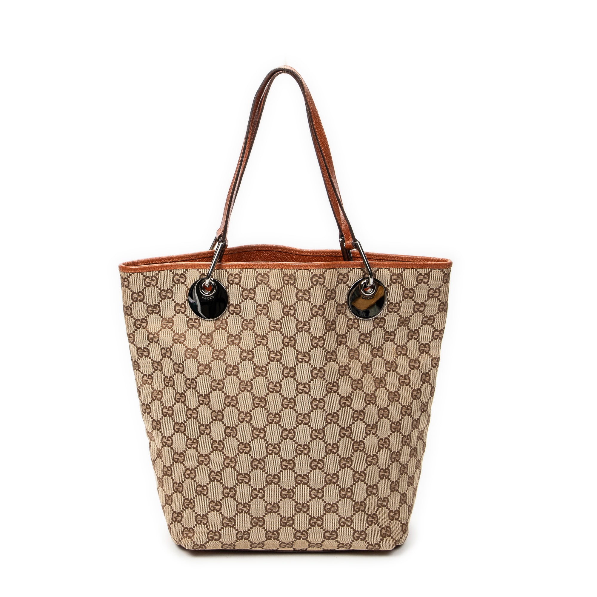 Shoulder Bag Eclipse Tall Tote Orange Monogrammed Canvas