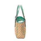 Shoulder Bag Small Shoulder Tote Teal Monogrammed Canvas