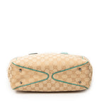 Shoulder Bag Small Shoulder Tote Teal Monogrammed Canvas