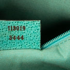 Shoulder Bag Small Shoulder Tote Teal Monogrammed Canvas