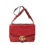 Shoulder Bag Large Marmont Flap Red Grained Calfskin Leather