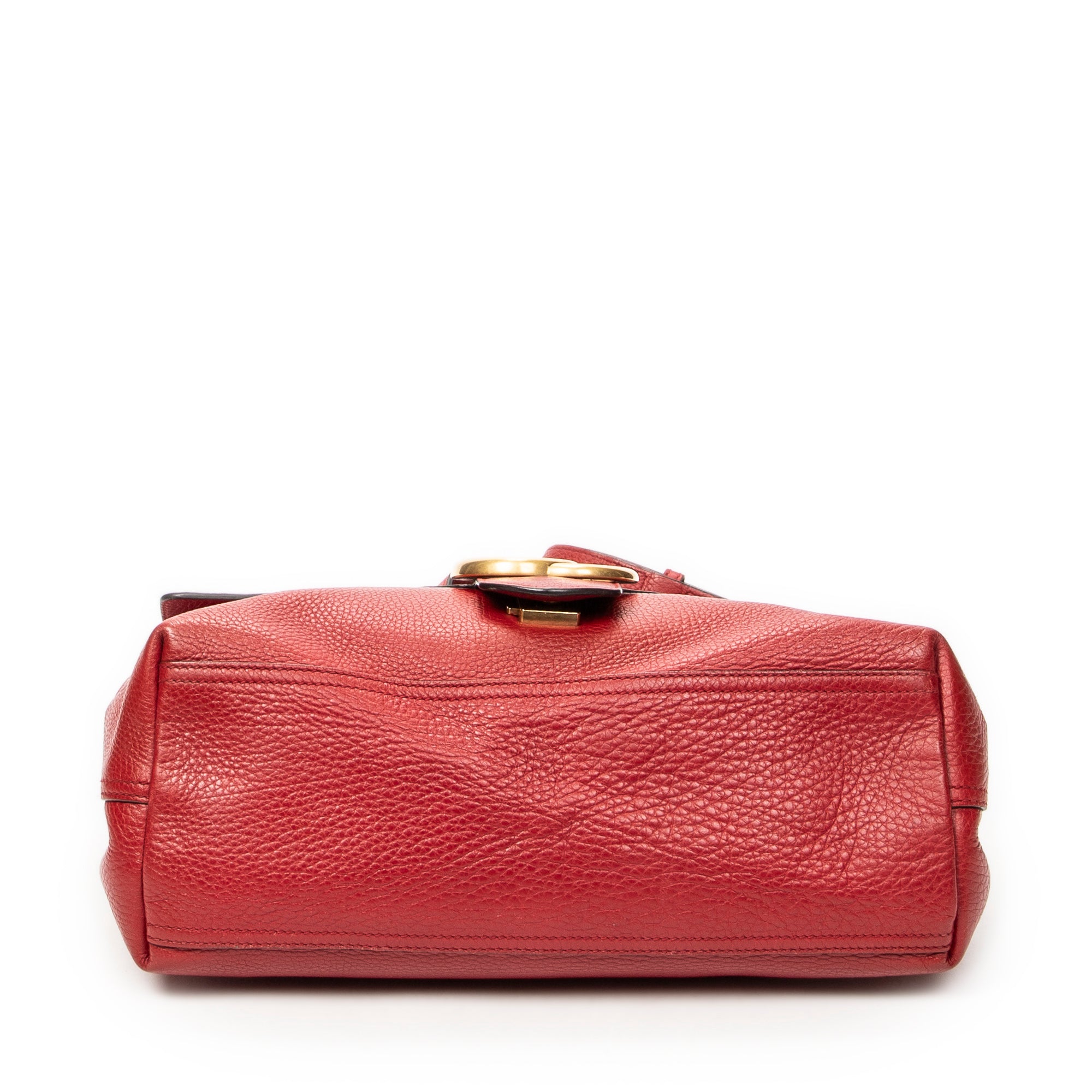 Shoulder Bag Large Marmont Flap Red Grained Calfskin Leather