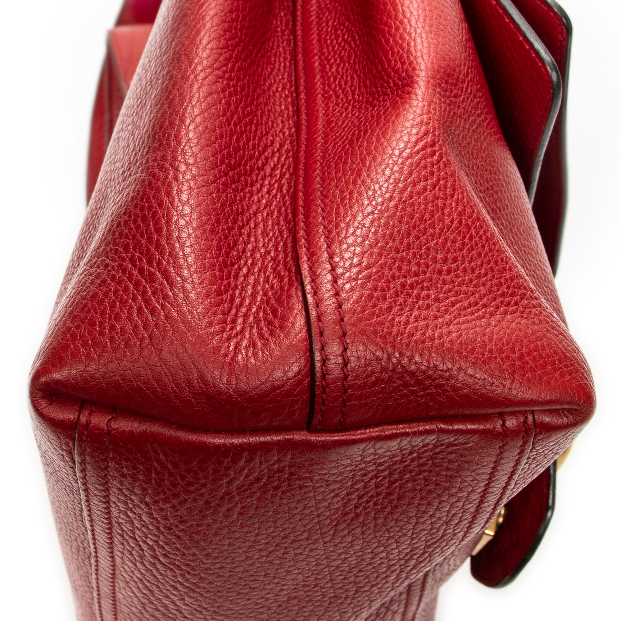 Shoulder Bag Large Marmont Flap Red Grained Calfskin Leather