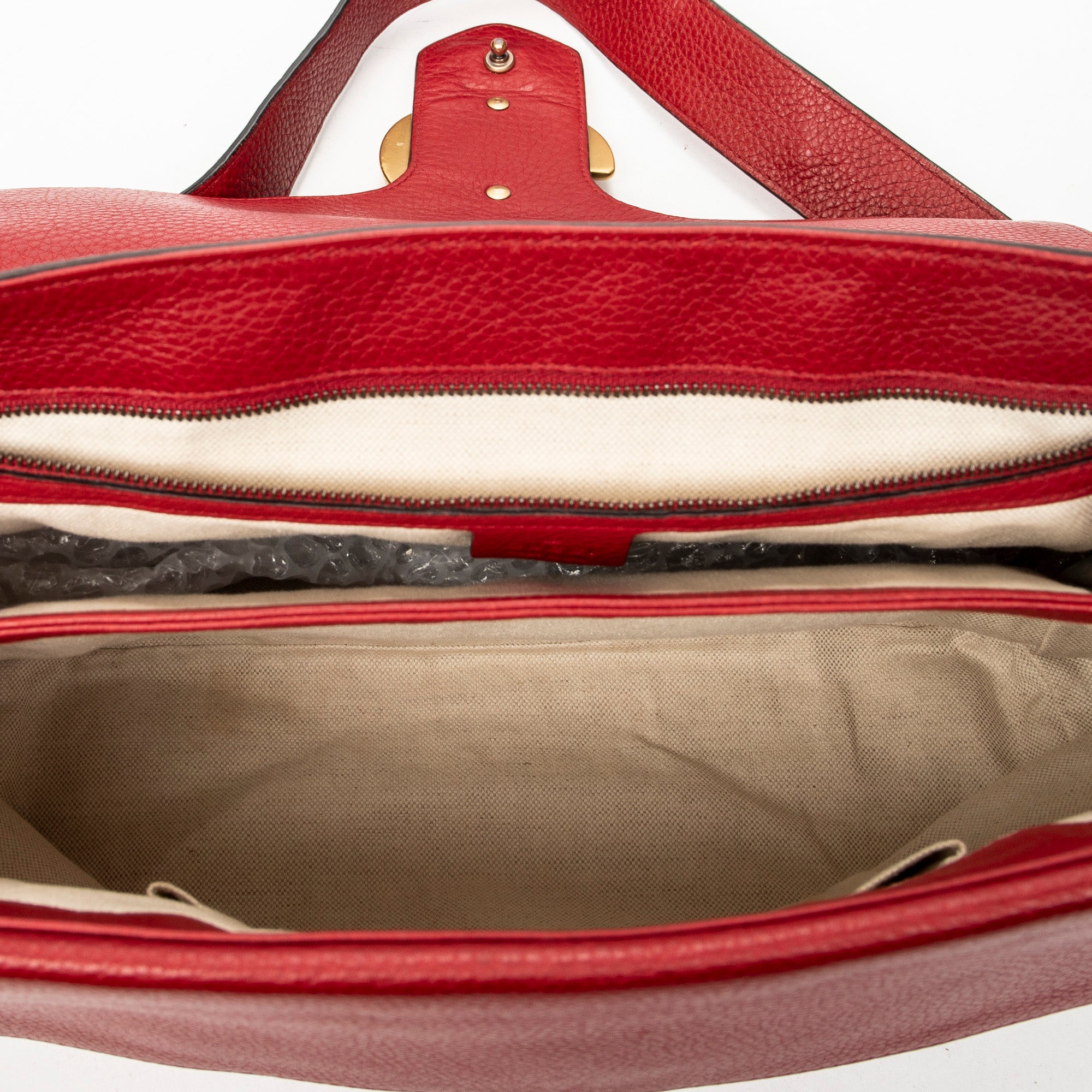 Shoulder Bag Large Marmont Flap Red Grained Calfskin Leather