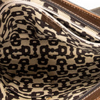 Bolso de Hombro Bolsillo Frontal Plano Bandolera Piel Guccissima Marrón Claro