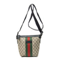 Shoulder Bag Small Web Square Messenger Black Supreme Coated Canvas