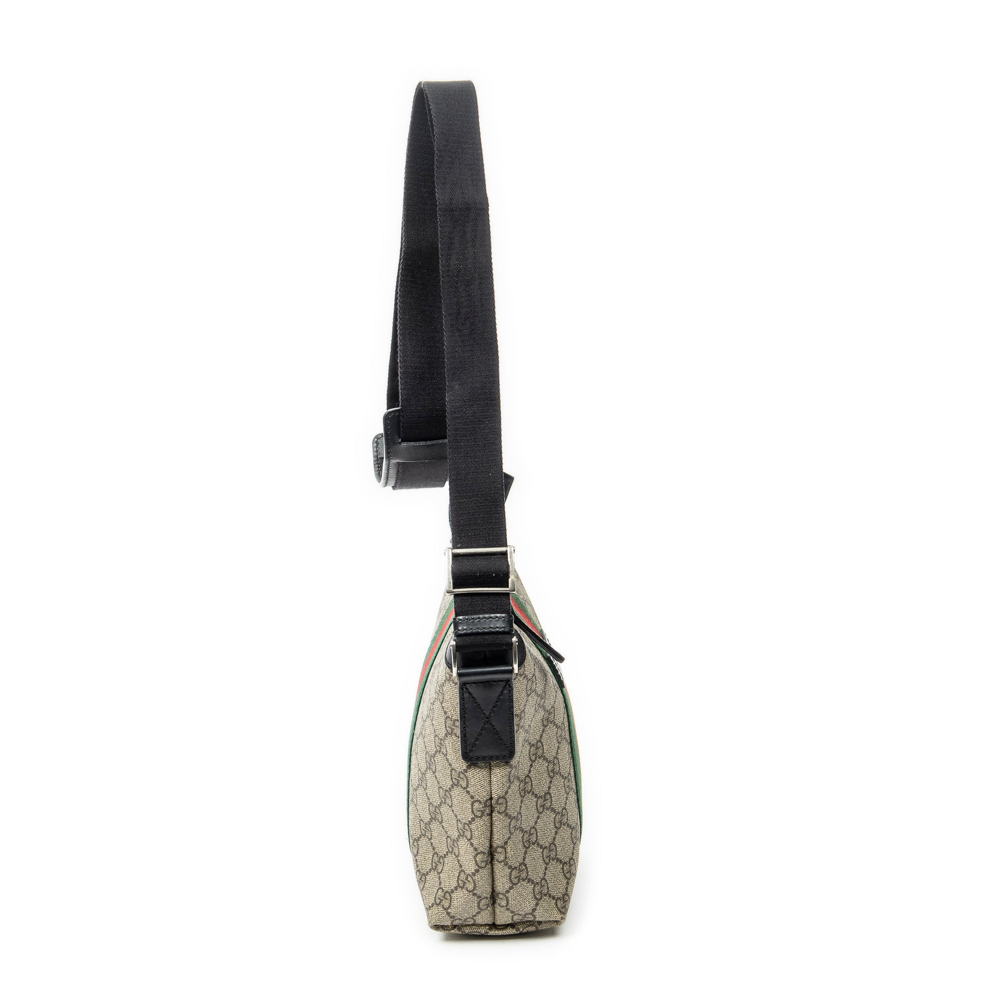 Shoulder Bag Small Web Square Messenger Black Supreme Coated Canvas