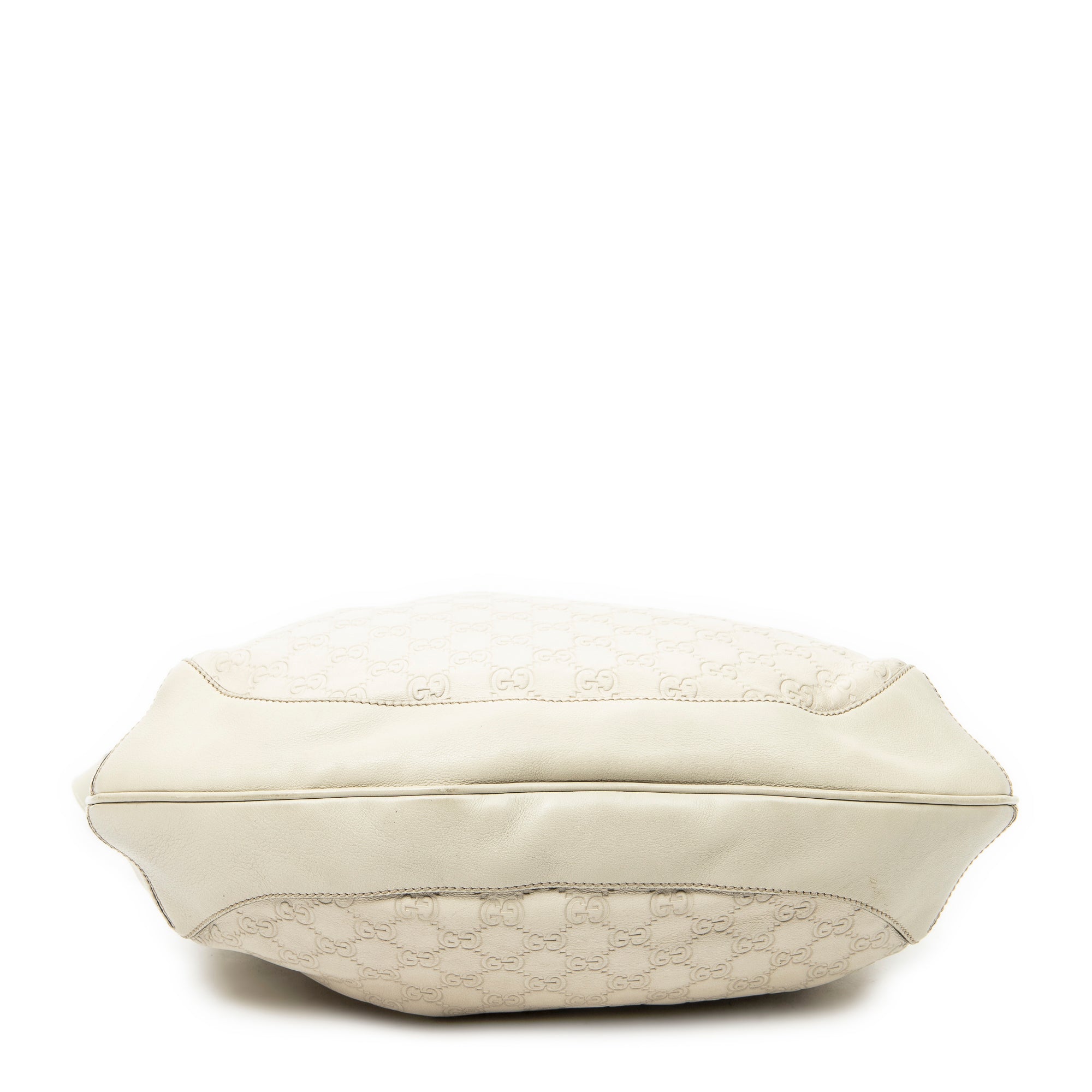 Shoulder Bag Peggy Bamboo Handle Hobo Ivory Guccissima Leather