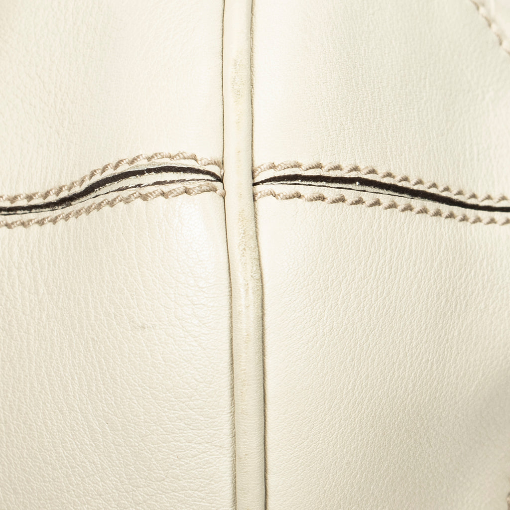 Shoulder Bag Peggy Bamboo Handle Hobo Ivory Guccissima Leather