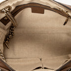 Shoulder Bag Soho Chain Bowler Brown Grained Calfskin Leather