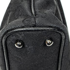 Shoulder Bag Horizontal Jacquard Tote Black Monogrammed Canvas