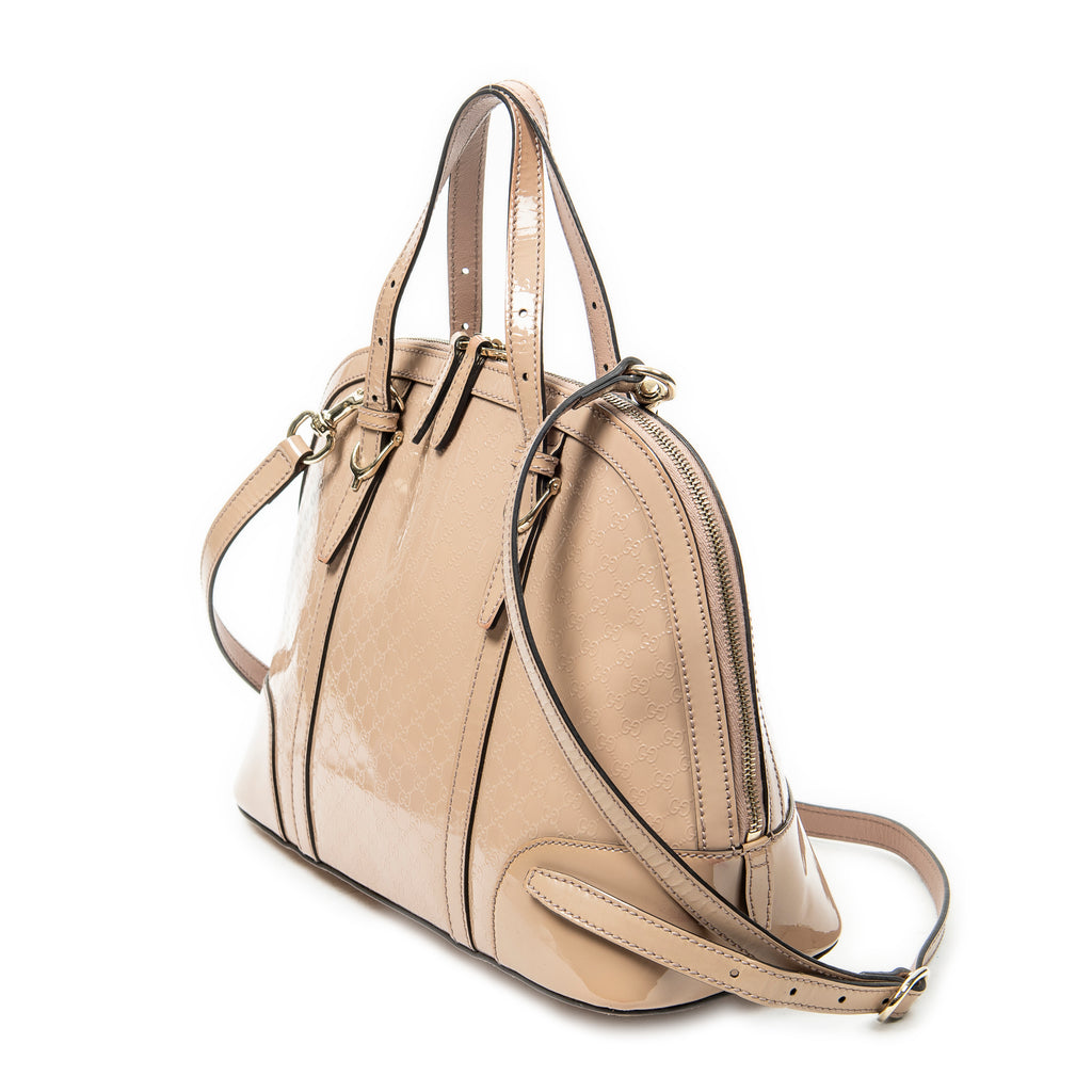 Shoulder Bag Medium Nice Top Handle Light Pink Microguccissima Patent Leather