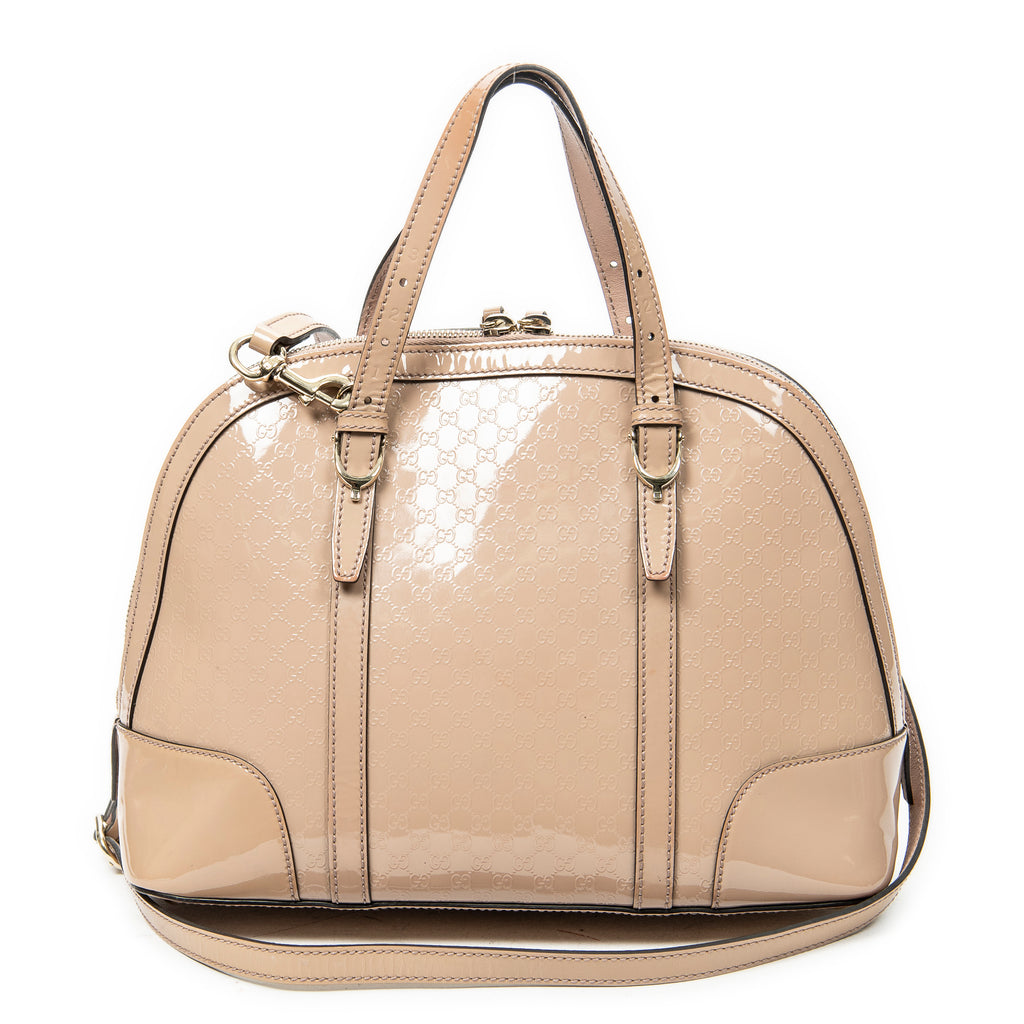 Shoulder Bag Medium Nice Top Handle Light Pink Microguccissima Patent Leather