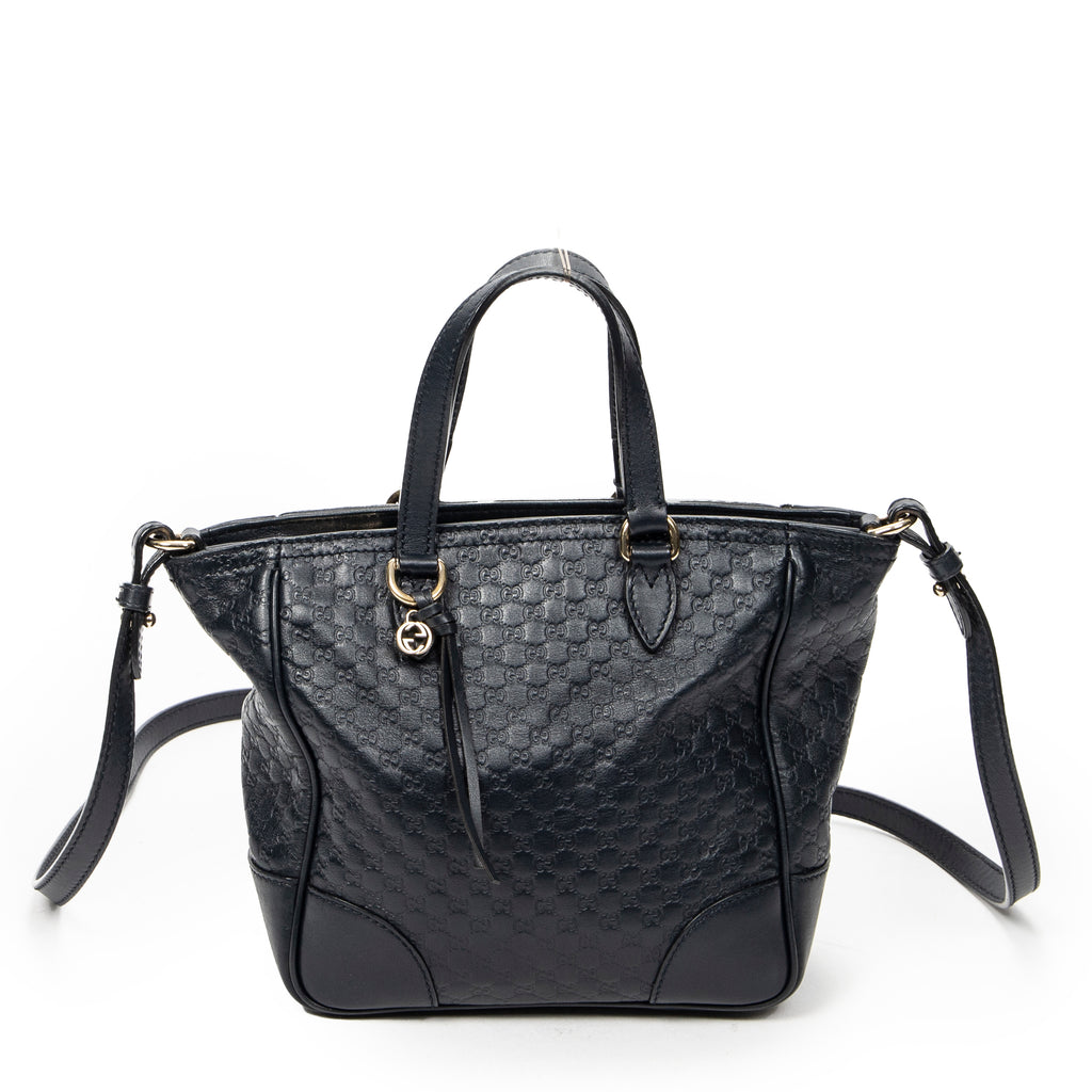 Shoulder Bag Small Bree Tote Navy Microguccissima Leather