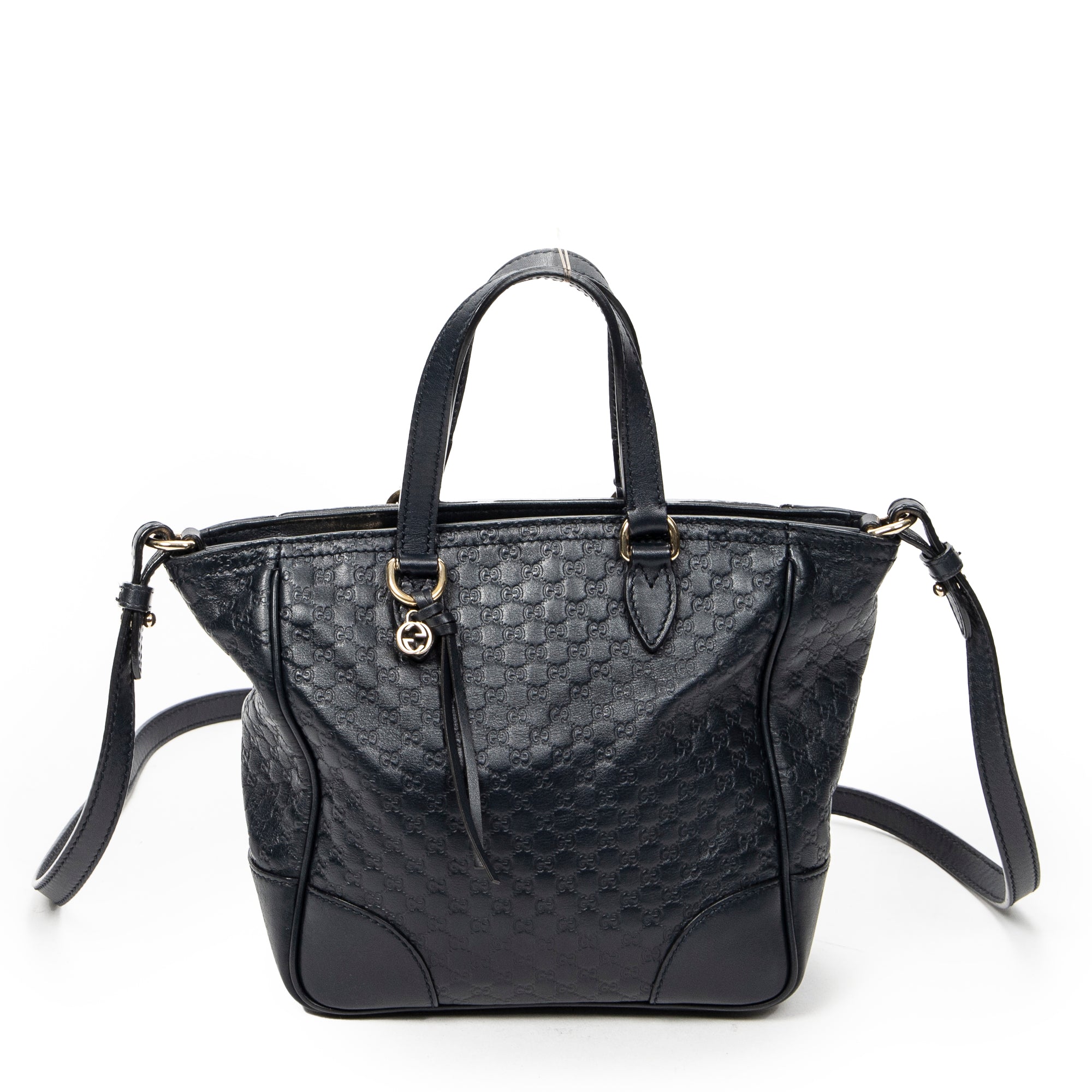 Shoulder Bag Small Bree Tote Navy Microguccissima Leather