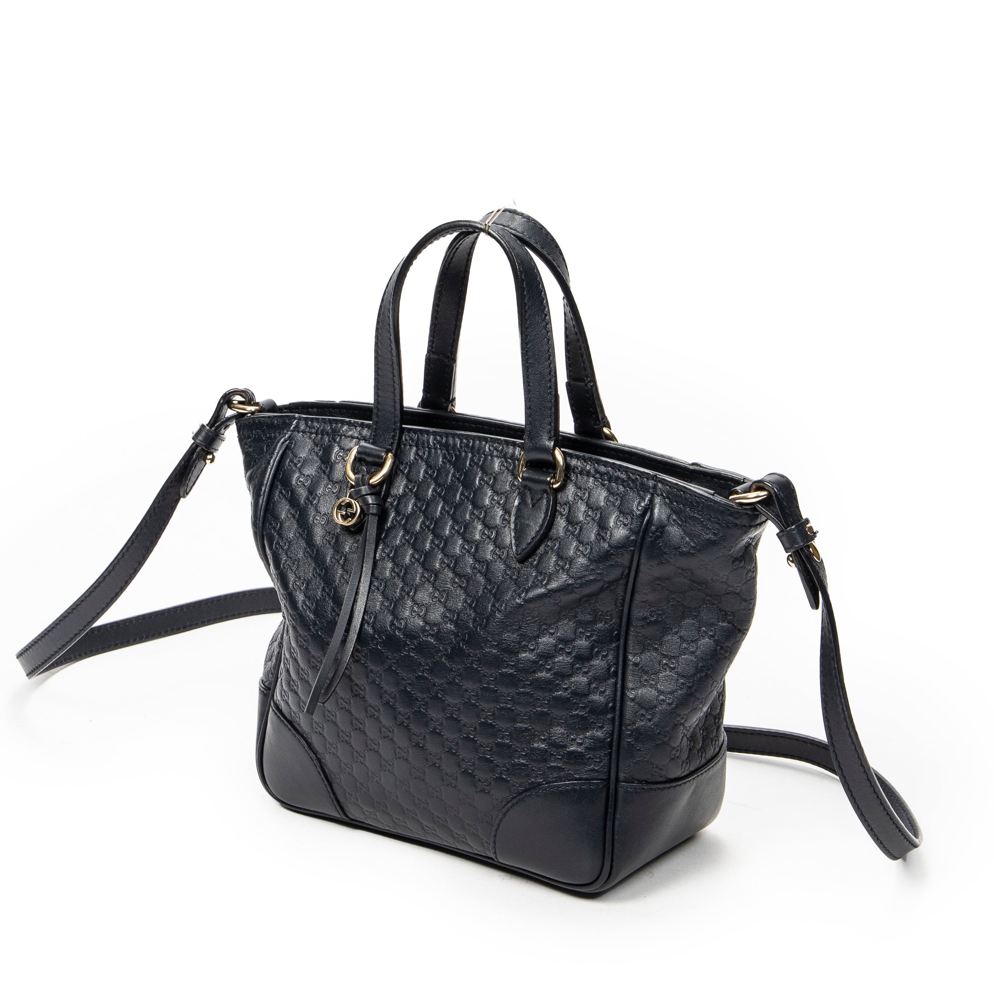 Shoulder Bag Small Bree Tote Navy Microguccissima Leather