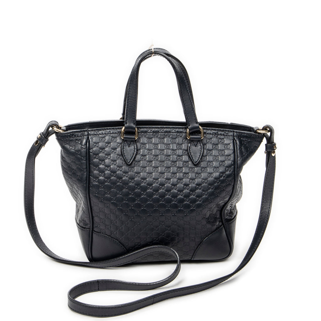 Shoulder Bag Small Bree Tote Navy Microguccissima Leather