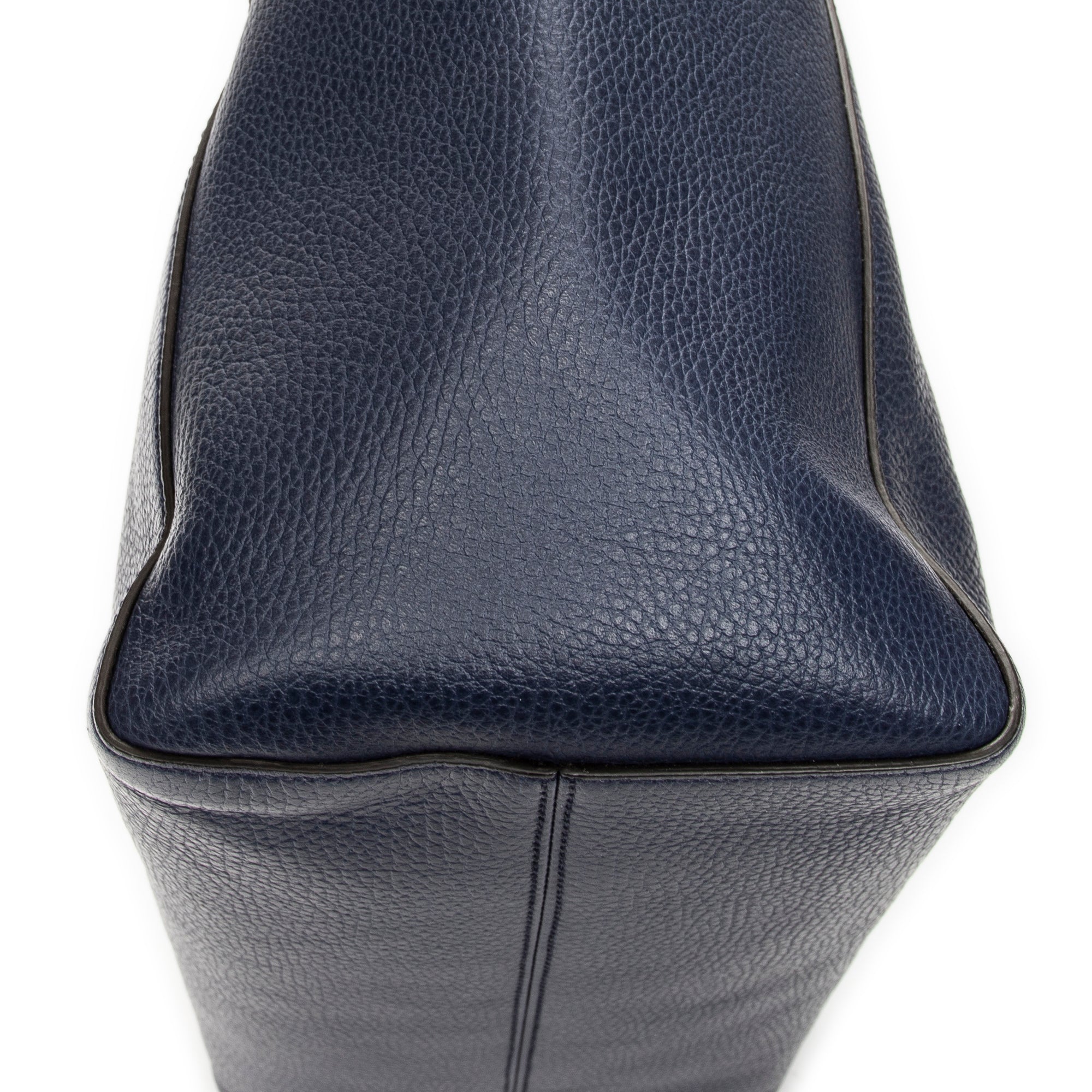 Shoulder Bag Medium Swing Tote Navy Grained Calfskin Leather