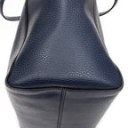 Shoulder Bag Medium Swing Tote Navy Grained Calfskin Leather
