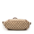 Shoulder Bag Zip Shopping Tote Brown Monogrammed Canvas