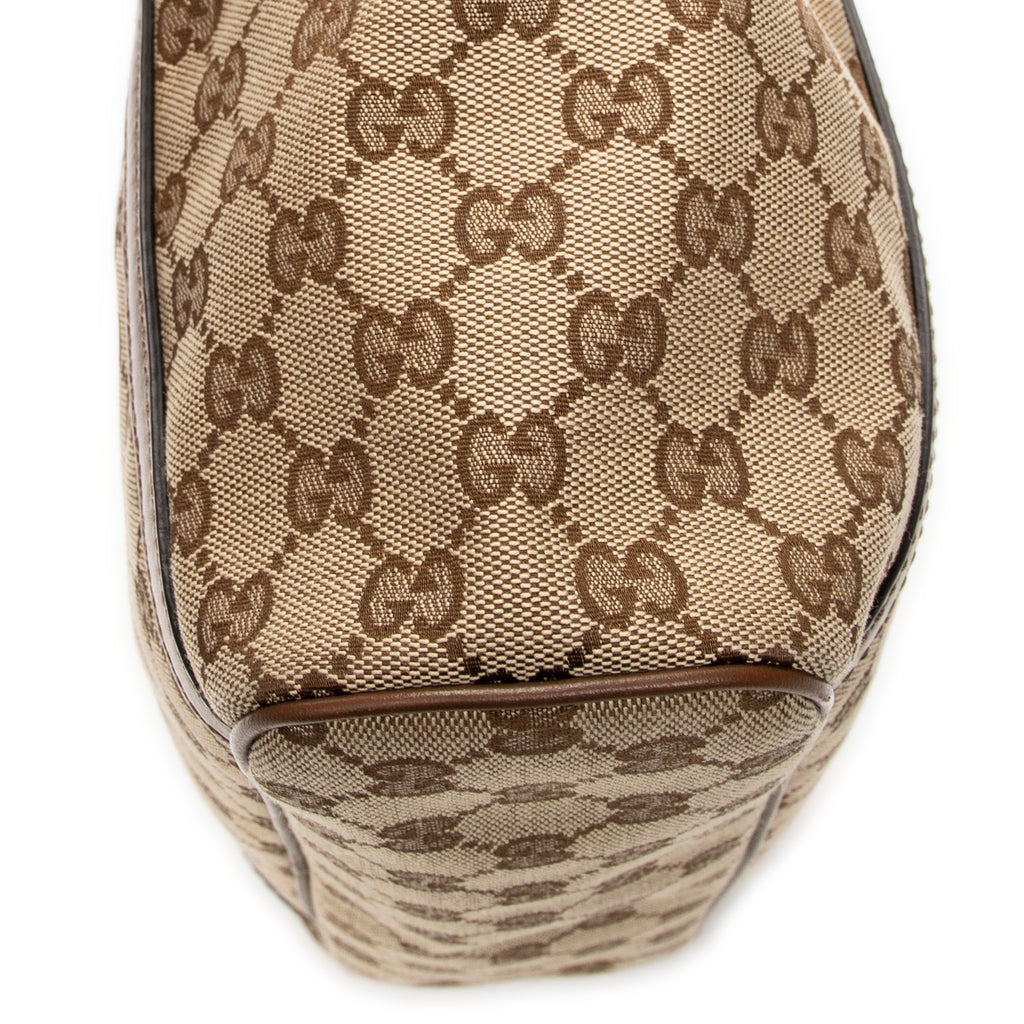 Shoulder Bag Zip Shopping Tote Brown Monogrammed Canvas