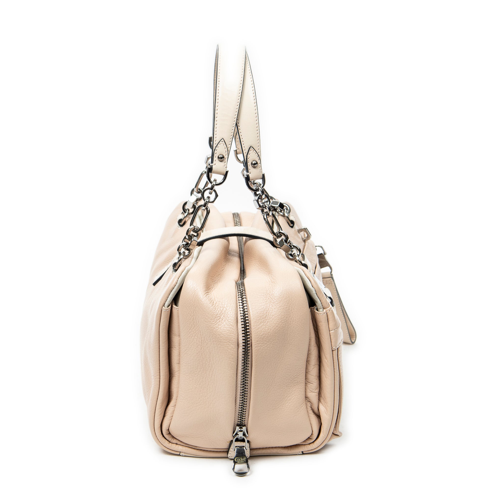 Shoulder Bag Lola 26 Light Pink Grained Calfskin Leather