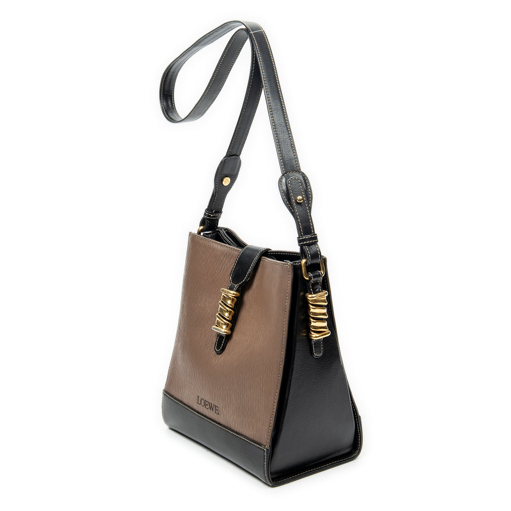 Shoulder Bag Velazquez Bucket Shoulder Bag Brown Calfskin Leather