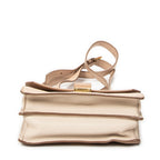 Shoulder Bag Buckle Flap Crossbody Light Pink Madras Leather