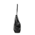 Shoulder Bag Shopping Tote Black Vitello Soft Leather