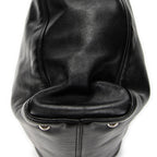 Shoulder Bag Shopping Tote Black Vitello Soft Leather