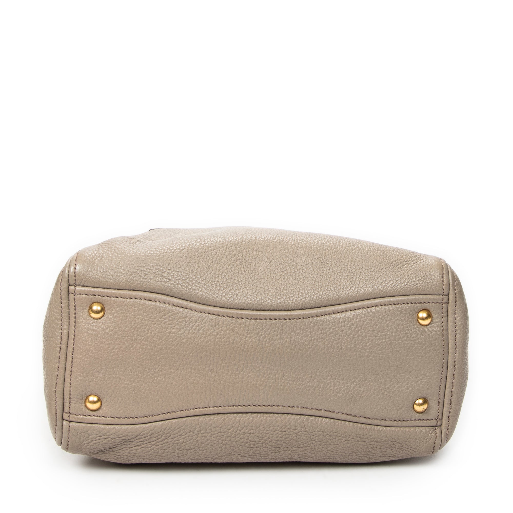 Shoulder Bag Convertible Tote Grey Vitello Caribu Leather