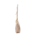 Shoulder Bag Charm Zip Pochette Light Pink Matelasse Lux Leather