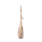 Shoulder Bag Charm Zip Pochette Light Pink Matelasse Lux Leather
