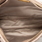 Shoulder Bag Charm Zip Pochette Light Pink Matelasse Lux Leather