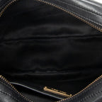 Shoulder Bag Camera Crossbody Black Nappa Matelasse Leather