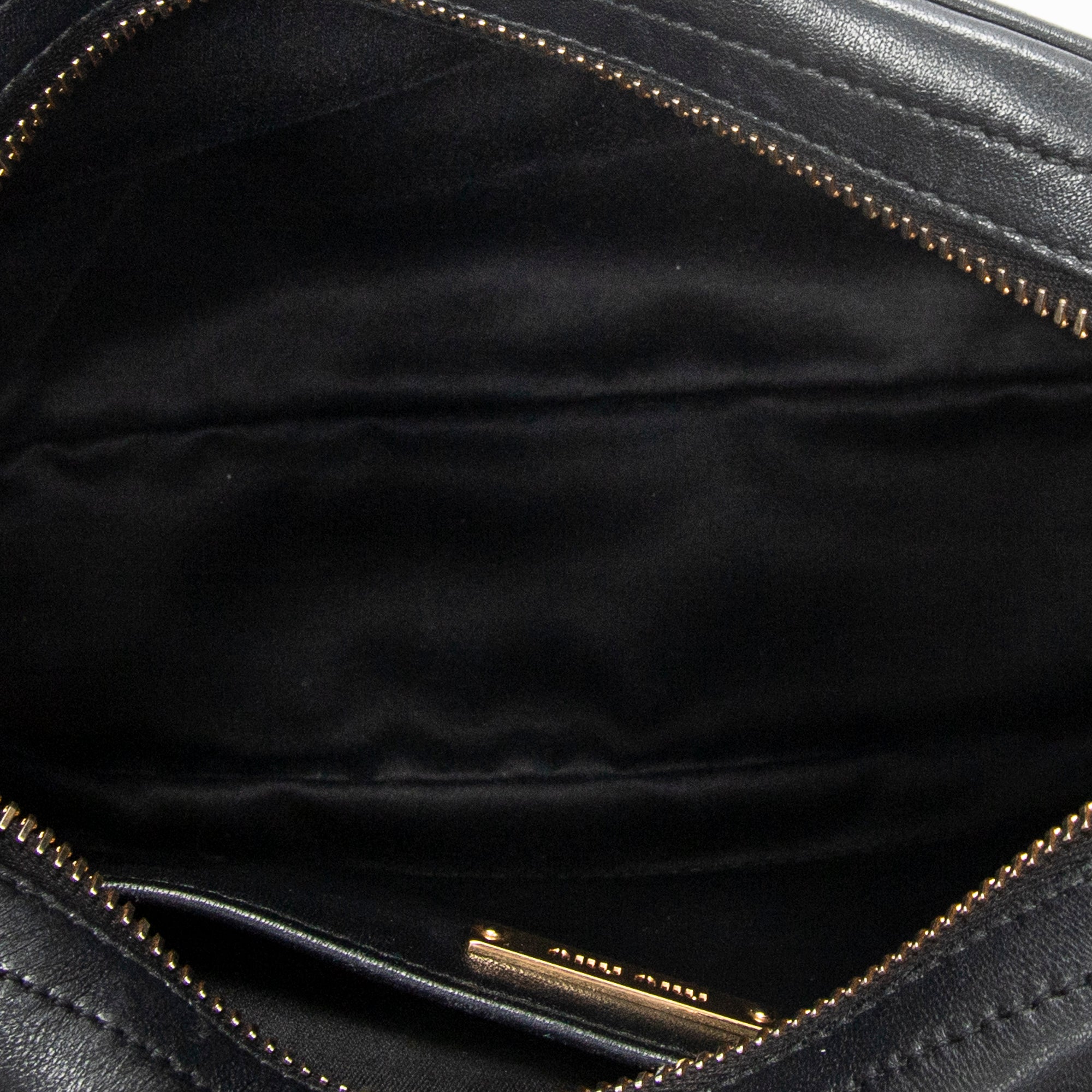 Shoulder Bag Camera Crossbody Black Nappa Matelasse Leather